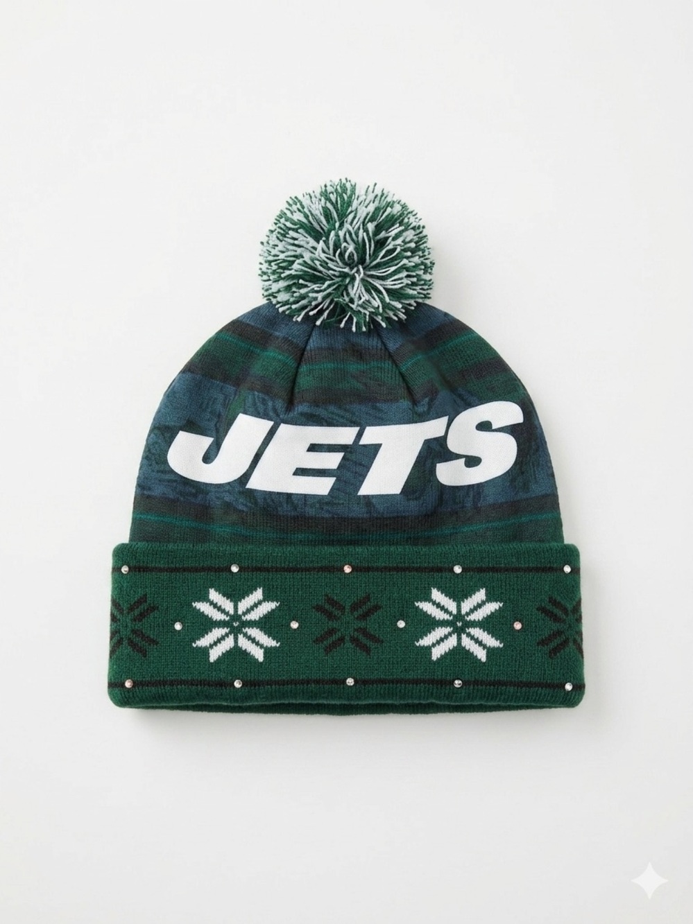 Forever Collectibles Jets Light Up Pom Beanie Hat